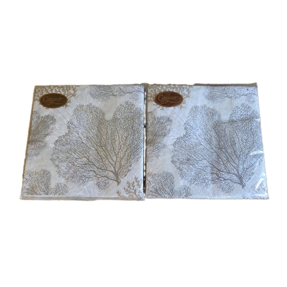 Caspari Napkins Paper Cocktail Napkins  Guest Bathroom Napkins Party 40 Sea Fans